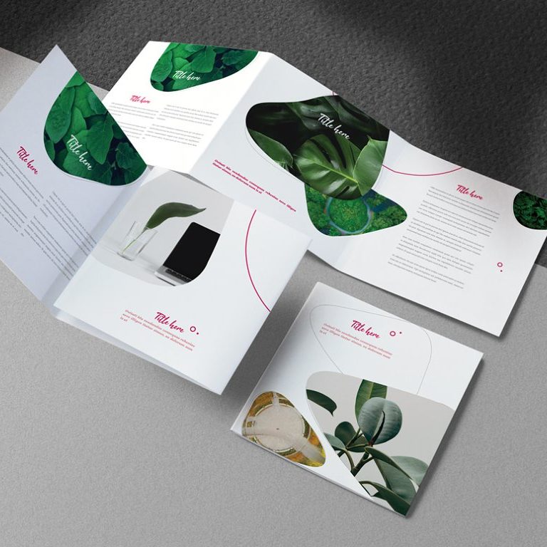 Square trifold brochure